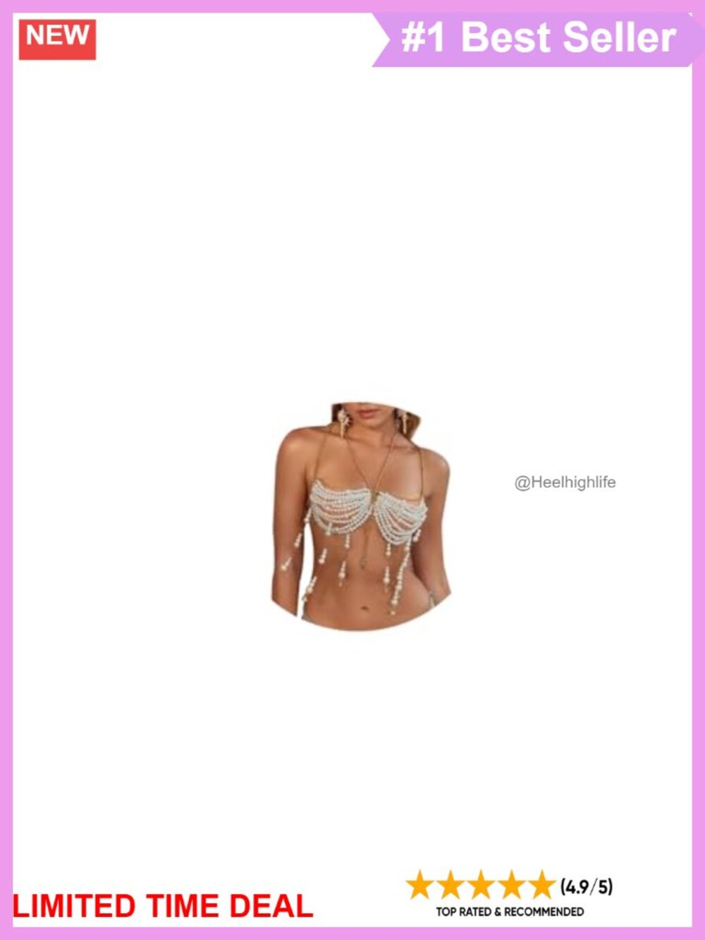Pearl Shell Starfish Body Chain Beach Festival Jewelry